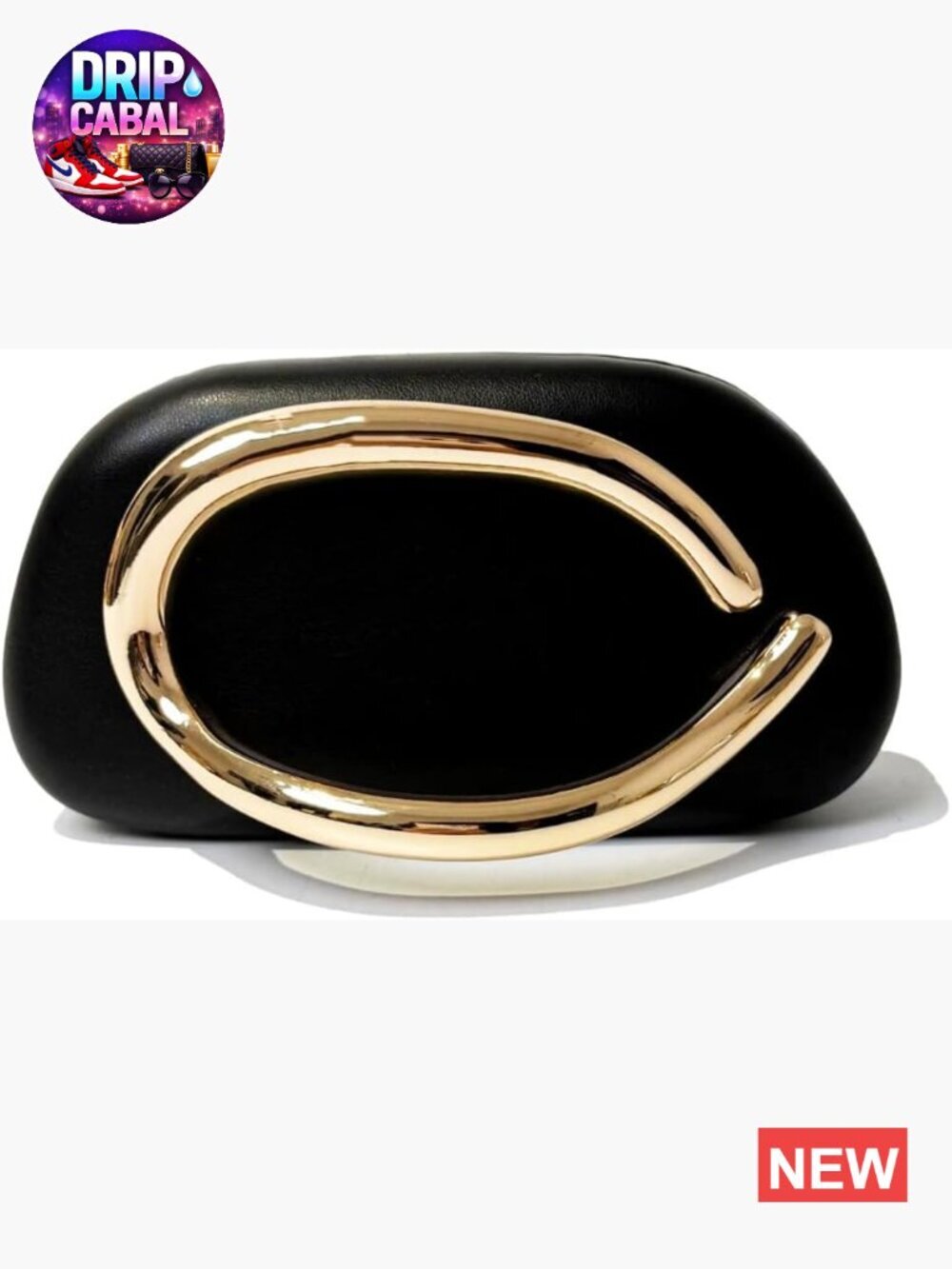 Vintage Acrylic Clutch Purse for Women Round Evening Bag with Metal Handlebars
